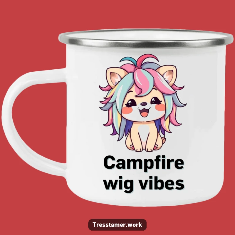 Funny Animal Wig Camping Mug - Happy Styling Fun, Perfect Funny Colorful Gift
