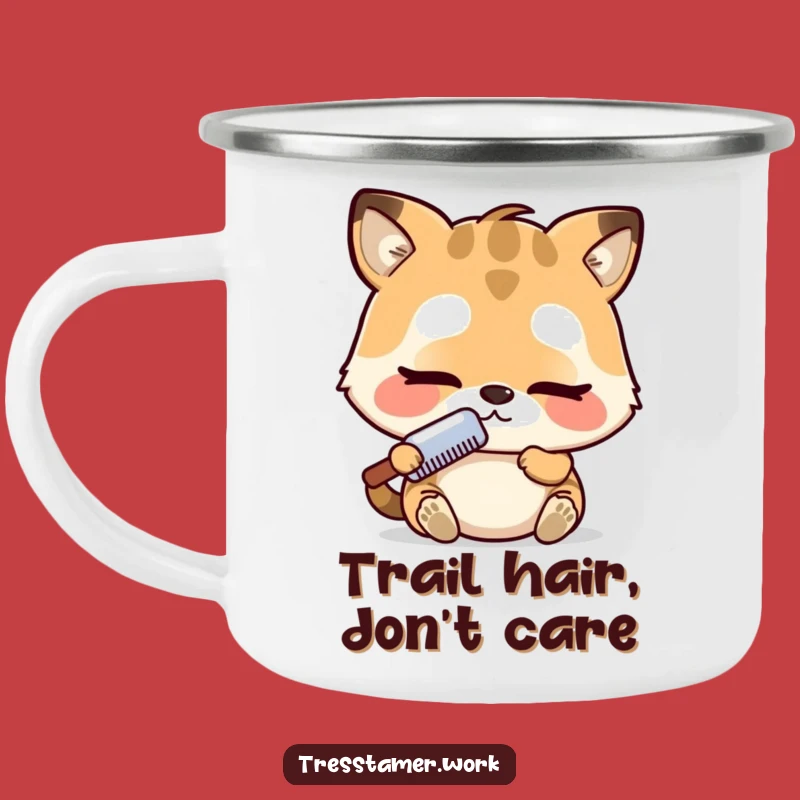 Funny Animal Camping Mug - Adorable Intense Comb Concentration, Perfect Funny Gift