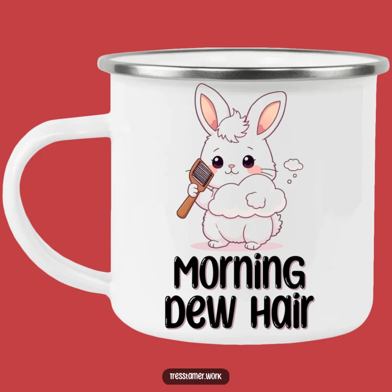 Funny Bunny Cloud Camp Mug - Fluffy Stylist, Hilarious Outdoor Gift