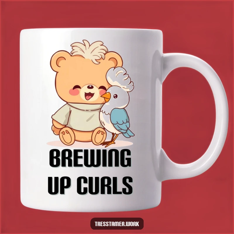 Funny Bear Perm Mug - Giggling Stylist, Hilarious Animal Salon Gift
