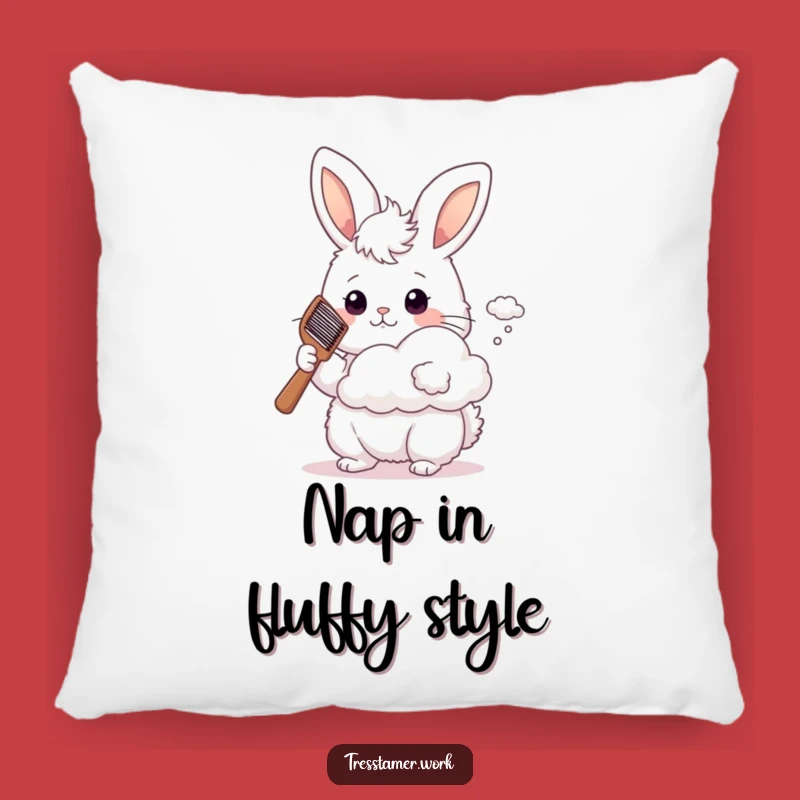 Funny Bunny Cloud Comfort Pillow - Fluffy Stylist, Hilarious Decor Gift