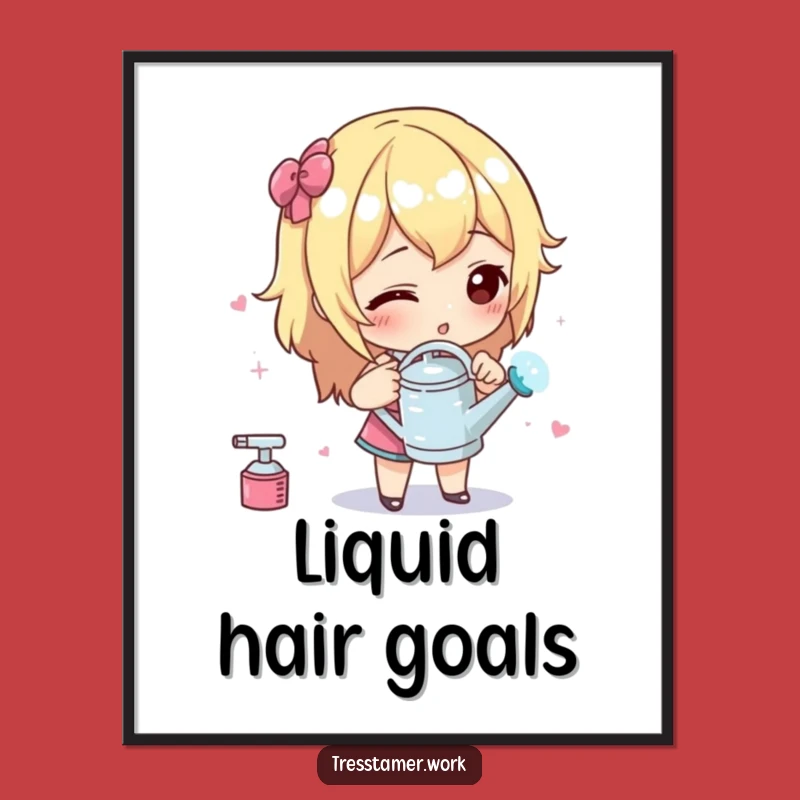 Funny Styling Liquid Digital Art - Tiny Watering Can Decor