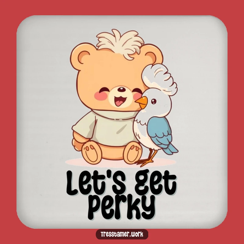 Funny Bear Perm Coaster - Giggling Stylist, Hilarious Gift Set