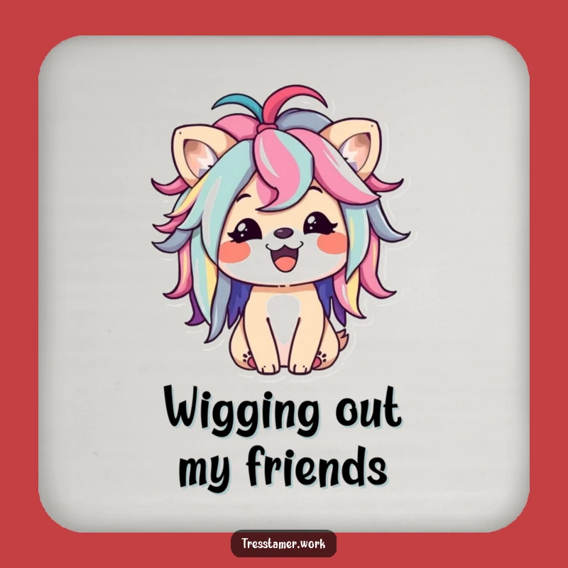 Funny Animal Wig Coaster - Happy Styling Fun, Perfect Funny Colorful Gift