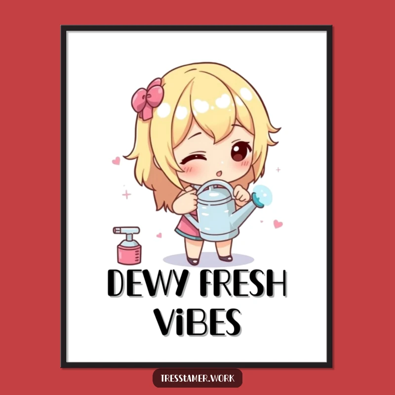 Funny Styling Liquid Poster - Tiny Watering Can Art Print