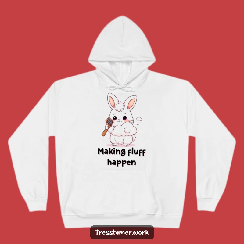 Funny Bunny Cozy Cloud Hoodie - Fluffy Stylist, Hilarious Comfort Gift
