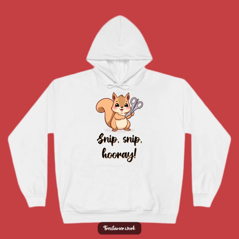 Funny Squirrel Rainbow Hoodie - Cheerful Trimmer, Hilarious Comfort Gift