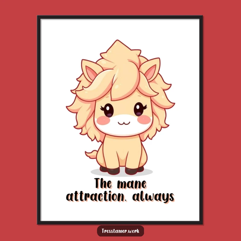 Funny Free Printable Wall Art: Kawaii Style Star Mane - Fabulous Decor Download!
