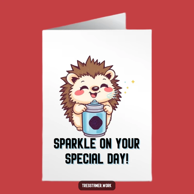 Free Printable Hedgehog Birthday Card: Hilarious Glitter Bomb DIY Downloadable Gift
