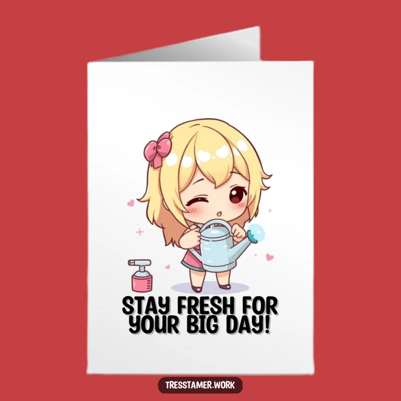 Free Printable Birthday Card: Styling Spray Fun - Tiny Watering Can Surprise!