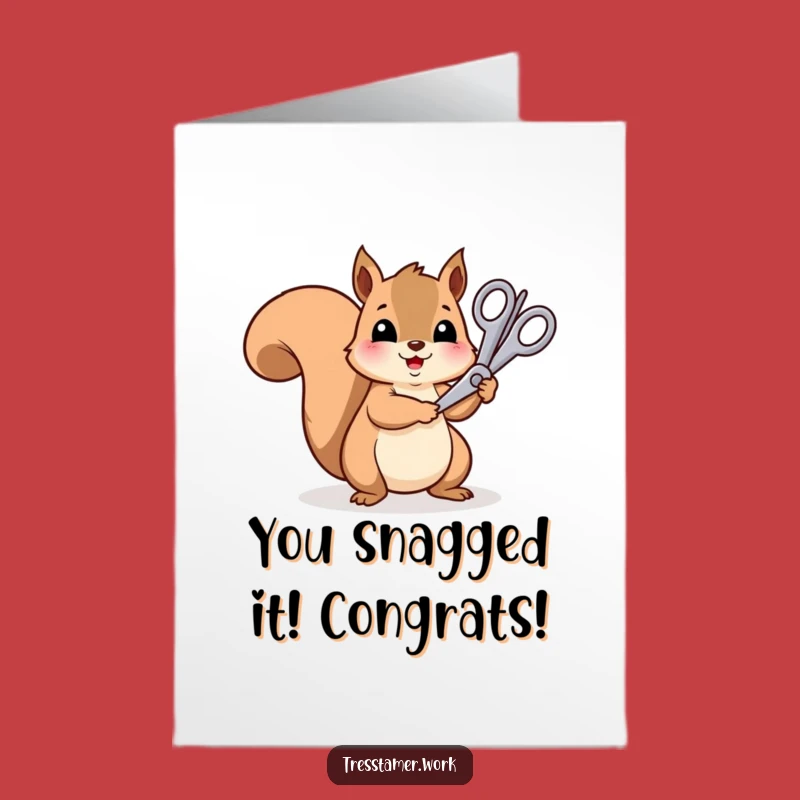 Free Printable Congrats Card: Squirrel Rainbow Artisan Success Humor