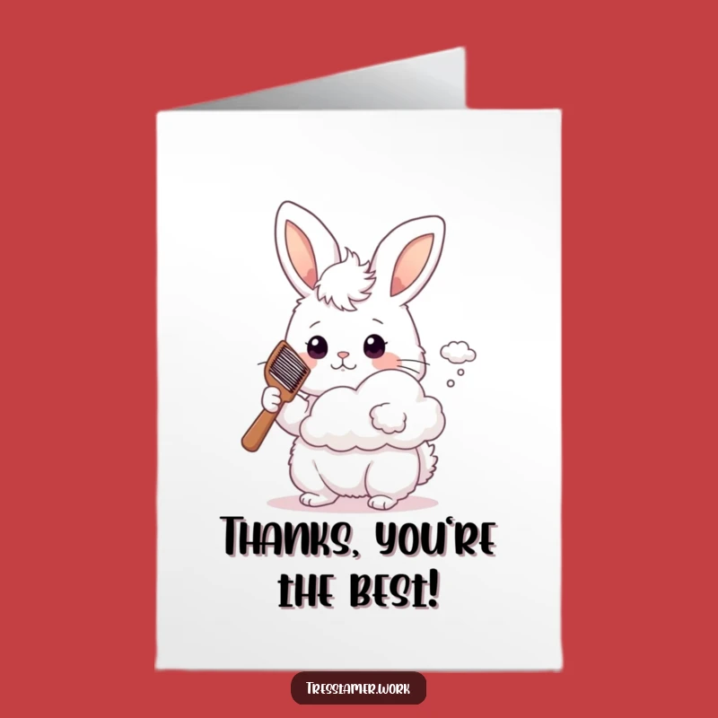 Free Printable Thank You Card: Bunny's Cloud Styling Gratitude Humor