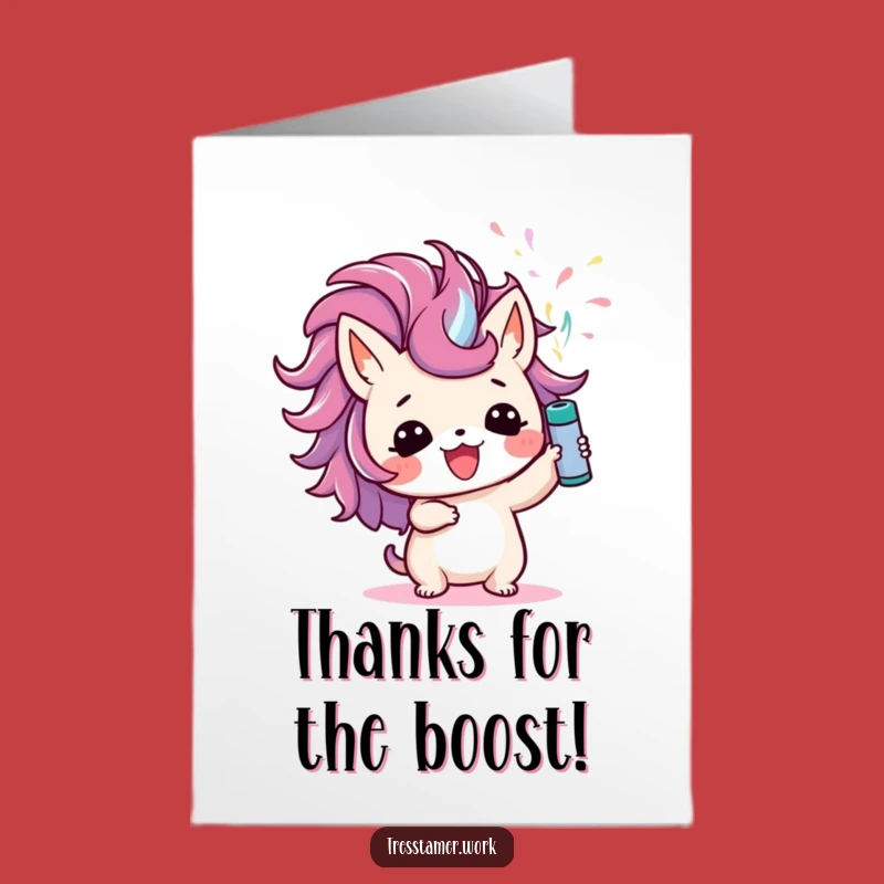 Free Printable Thank You Card: Animal Hairspray, Vibrant Gratitude Downloadable