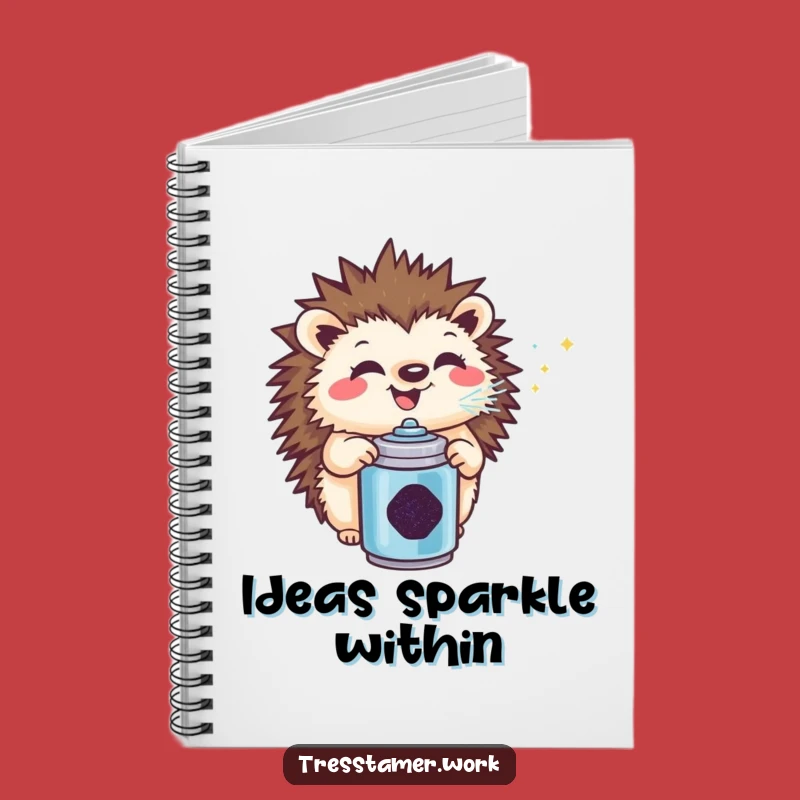 Funny Hedgehog Glitter Notebook: Jot Down Ideas with Hilarious Sparkle!