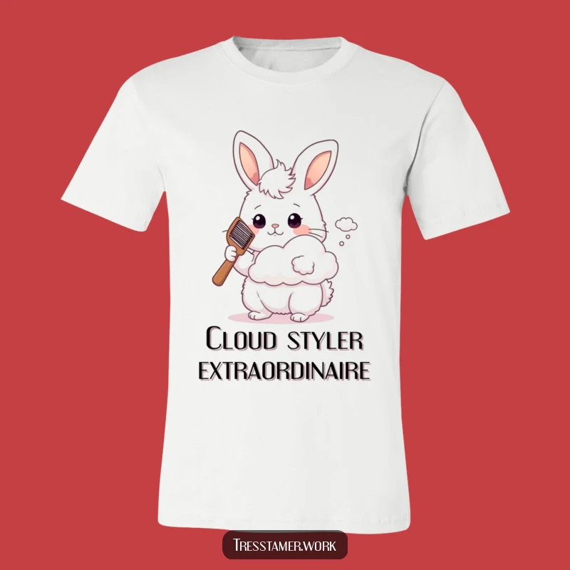 Funny Bunny Cloud Hair T-Shirt - Fluffy Stylist, Hilarious Dreamer Gift