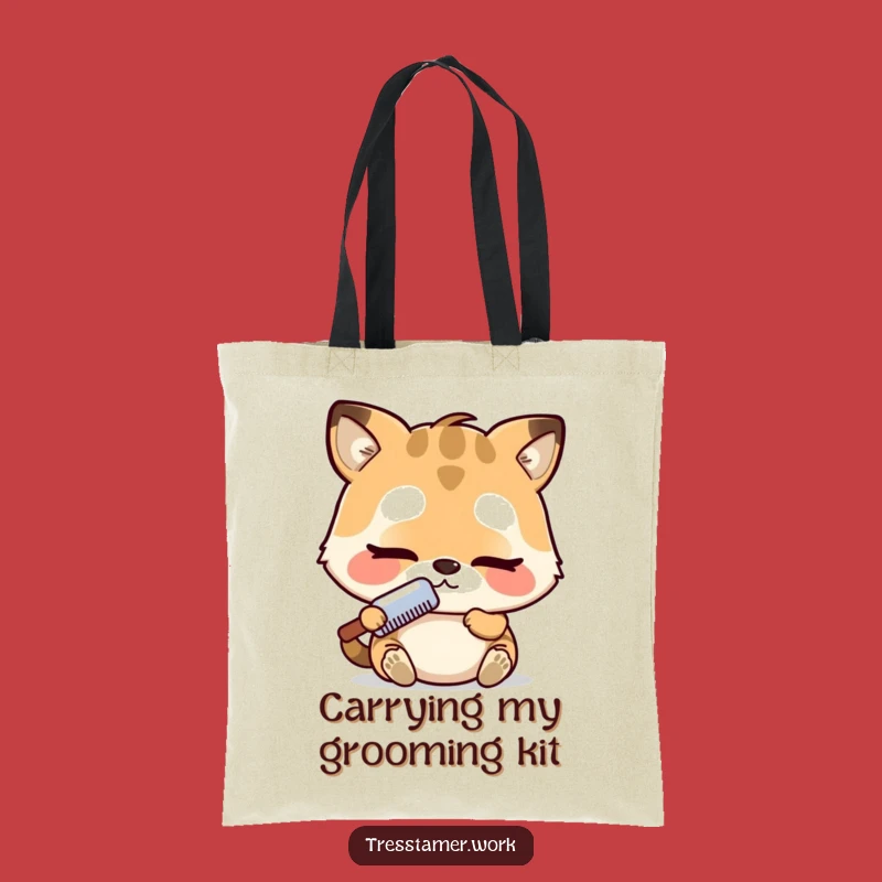 Funny Animal Tote Bag - Cute Concentrating Comb Design, Perfect Funny Gift