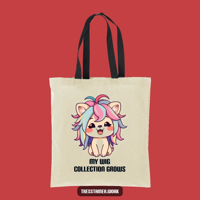 Funny Animal Wig Tote Bag - Happy Styling Design, Perfect Funny Colorful Gift